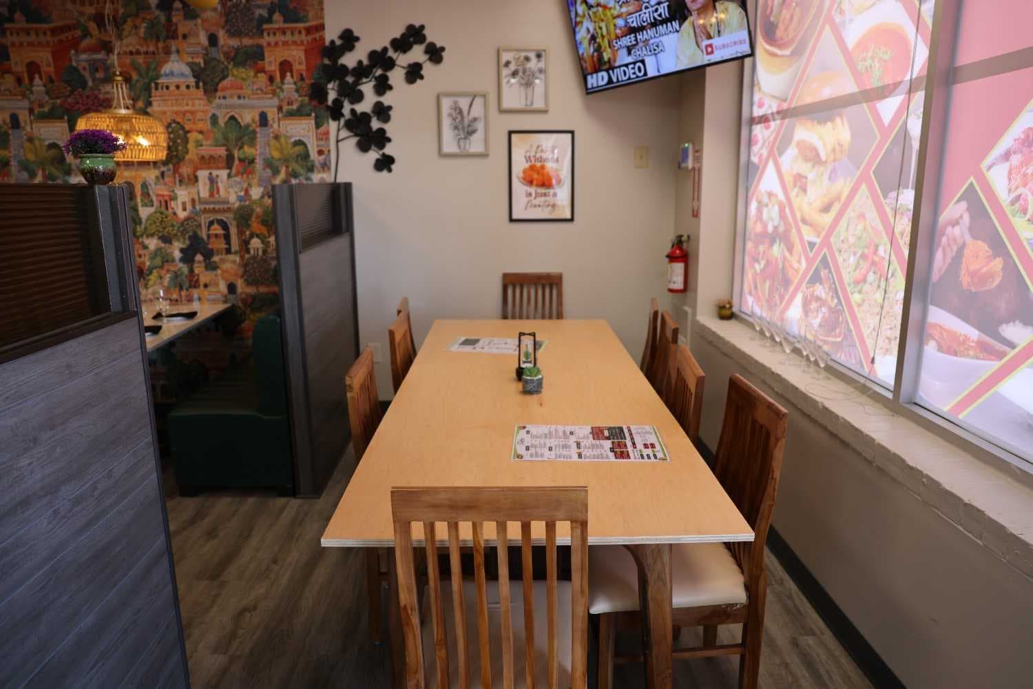 Close-up of signature Indian dishes at Tabla