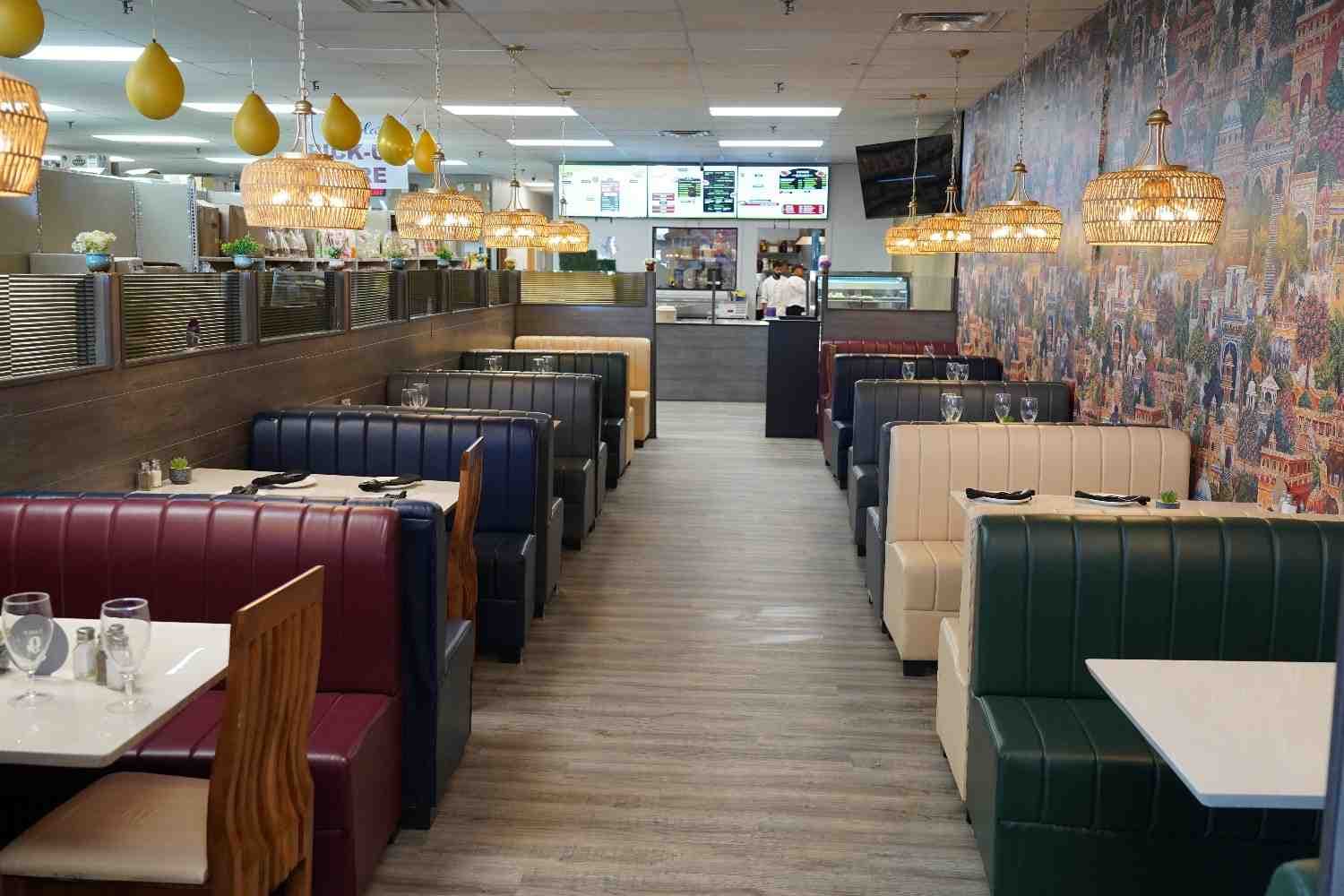 Modern seating area inside Tabla franchise