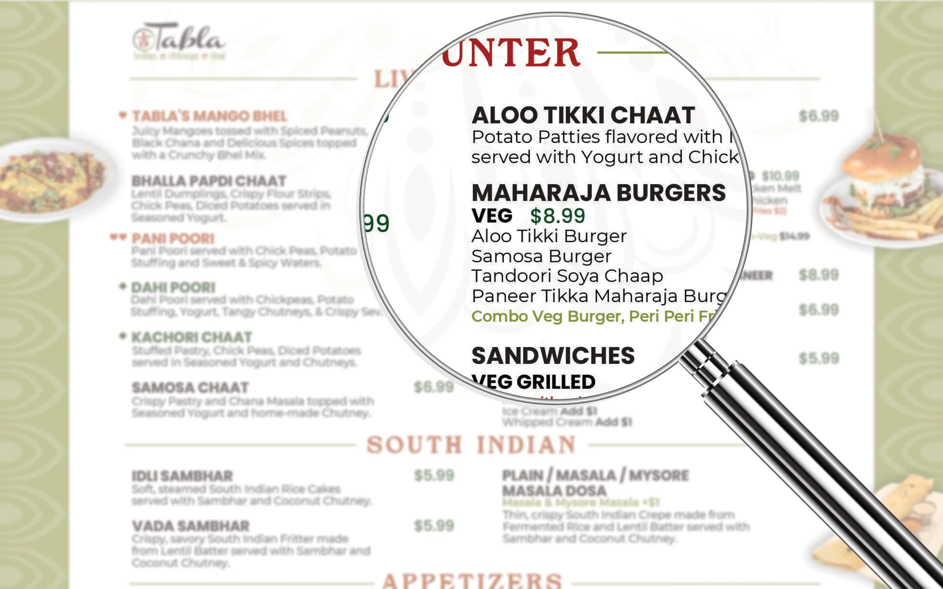 Focused Menu